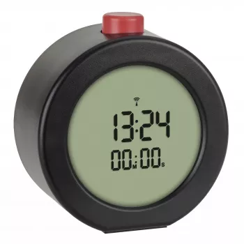 TFA Dostmann 60.2569.01 Sveglia radiocontrollata, display grande, timer, nero/rosso