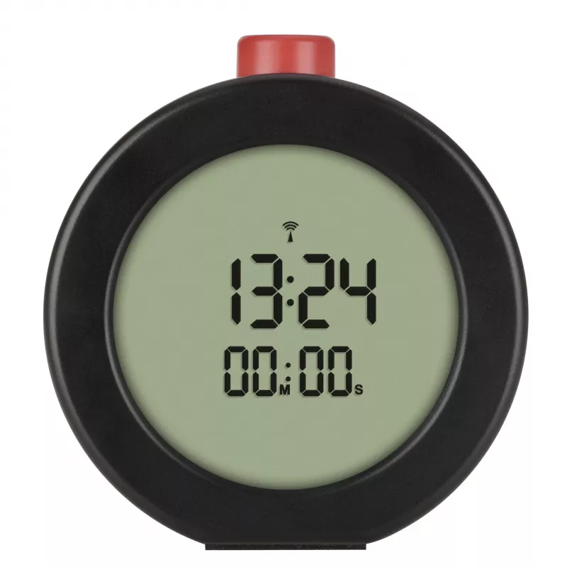 TFA Dostmann 60.2569.01 Sveglia radiocontrollata, display grande, timer, nero/rosso