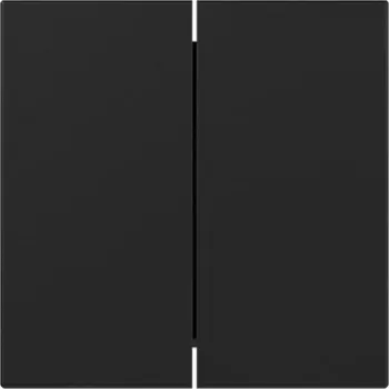 Gira System 55 Coperchio a bilanciere, 2 moduli, dritto, nero opaco 3495005