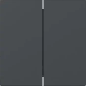 Gira Coperchio interruttore a bilanciere 349528, 2 moduli, dritto, antracite, System 55