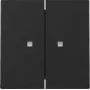 Gira System 55 Coperchio a bilanciere, 2 moduli, per funzione di comando, nero opaco 3631005
