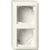 Gira Custodia da parete 2 moduli con cornice, Standard 55, bianco crema 106201