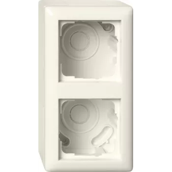 Gira Custodia da parete 2 moduli con cornice, Standard 55, bianco crema 106201