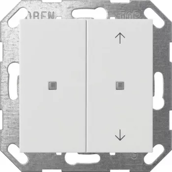 Gira KNX Interruttore a bilanciere 2 moduli con frecce, bianco puro 517503