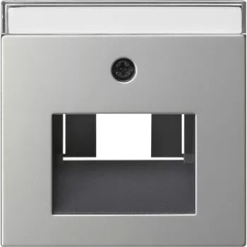 Gira System 55 Placca coprifilo per prese UAE/IAE e di rete, acciaio inox spazzolato 0284600