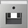Gira System 55 Placca coprifilo per prese UAE/IAE e di rete, acciaio inox spazzolato 0284600