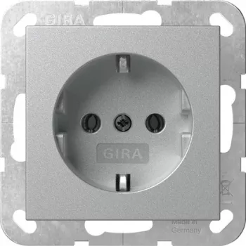 GIRA 418026 Presa SCHUKO System 55 da incasso alluminio