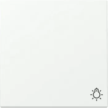 GIRA Copertura bilanciere 328527 simbolo luce System 55 bianco puro satinato
