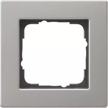 Gira E2 Acciaio inox Cornice coprifilo piatta 1 modulo 0211335