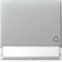 GIRA TX44 Bilanciere con simbolo campana e campo per etichetta, alluminio 367365