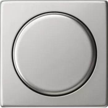 Gira System 55 Placca coprifilo con manopola per dimmer e potenziometro, acciaio inox 0650600