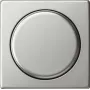 Gira System 55 Placca coprifilo con manopola per dimmer e potenziometro, acciaio inox 0650600