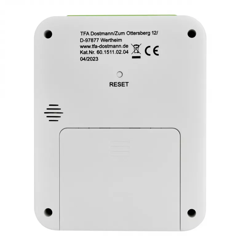 TFA Dostmann sveglia radiocontrollata 60.1511.02 bianca con lancette luminose