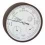 TFA Dostmann 20.2027.08 stazione meteo analogica con barometro, termometro e igrometro, quadrante bianco, ghiera in ottone, da parete