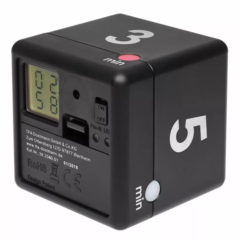 TFA Dostmann 38.2040.01 timer da cucina digitale bianco-nero