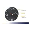 TFA Dostmann orologio da parete radiocontrollato design Contour, nero/bianco (60.3536.10)