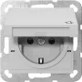 Gira System 55 presa SCHUKO con coperchio a ribalta, grigio 4414015