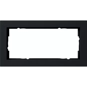 Gira placca 2 posti nero lucido System 55 100209