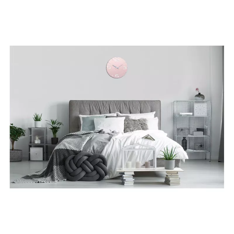 TFA Dostmann orologio da parete radiocontrollato design Contour, rosa antico/bianco (60.3536.16)