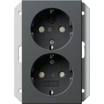 GIRA presa SCHUKO 1 posto antracite 273128