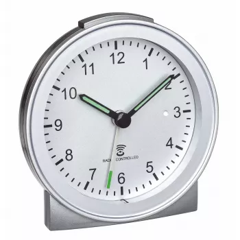 TFA Dostmann 60.1517.54 sveglia radiocontrollata analogica argento