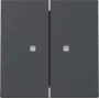 Gira System 55 coperchio doppio bilanciere interruttore con finestra di controllo, antracite opaco 363128