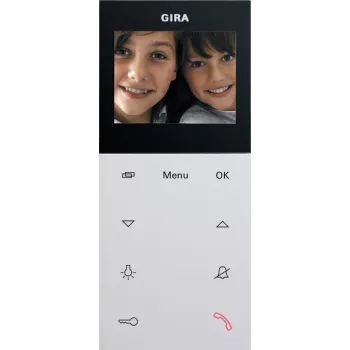 Gira 123927 posto interno video AP Plus System 55 bianco puro opaco