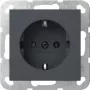 Gira presa SCHUKO senza graffe, System 55, antracite 446628