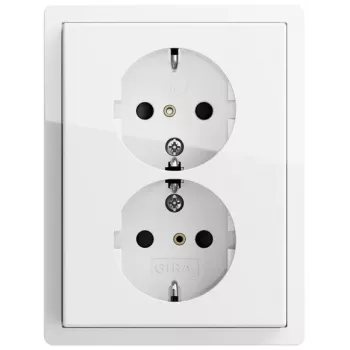 Gira Presa Schuko 2 posti bianco puro lucido 0783112