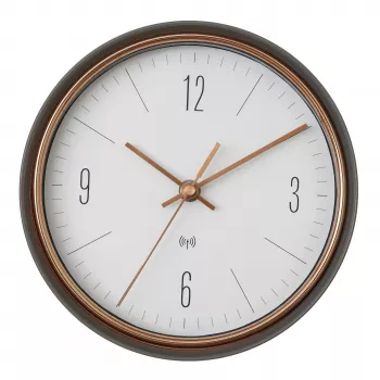 TFA Dostmann 60.3547.10 Orologio da parete radiocontrollato 22,3 cm grigio rame