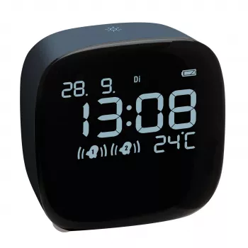 TFA Dostmann 60.2034.06 Sveglia al quarzo blu notte con 2 sveglie