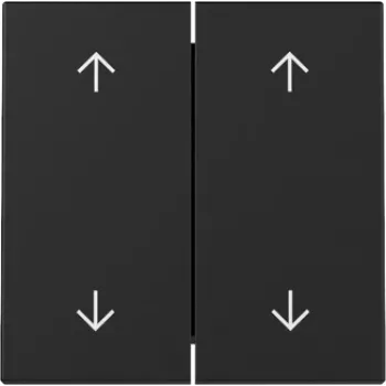 Gira System 55 Doppio bilanciere placca interruttore con frecce, nero opaco 3297005