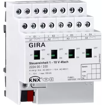 GIRA Unità di controllo 222400 1-10V 4 canali manuale KNX (222400)