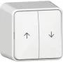 GIRA Interruttore a bilanciere da parete per controllo tapparelle, bianco puro, frecce su/giù, 250 V, 10 A 315813