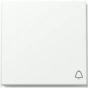GIRA TX_44 Bilanciere con simbolo campana, bianco puro satinato (328666)