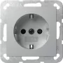 Presa SCHUKO Gira con luce di orientamento LED e shutter, bianco puro 475526