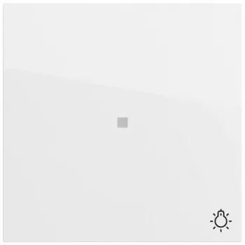 Bilanciere Gira con simbolo luce, bianco puro, illuminazione simmetrica 367470