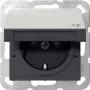 Presa SCHUKO Gira con coperchio a ribalta e shutter, acciaio inox, 1 modulo, da incasso, 16 A, 250 V 4414600