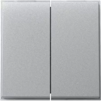 Placca a bilanciere doppia Gira TX44, alluminio 329565