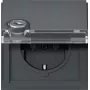 Presa SCHUKO GIRA 456967 con serratura a cilindro a chiusura unificata, bianco puro lucido