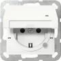 Presa Schuko Gira System 55 con LED di controllo, bianco puro 455227