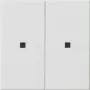 Gira System 3000 Placca a bilanciere 2 moduli, bianco puro satinato, non stampata 536903