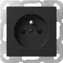 Presa Schuko Gira 4485005 con contatto di terra e shutter integrato, System 55, bianco puro