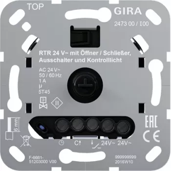 Termostato ambiente Gira 24 V NO/NC 247300