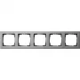 Gira Esprit Placca coprifilo 5 posti, acciaio inox spazzolato 021533