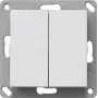Gira Pulsante radio da parete, senza batteria, 2 posti, bianco puro 242203