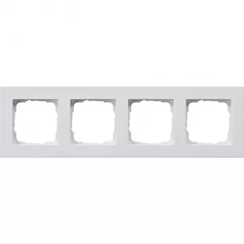 Gira Placca coprifilo 4 posti bianco puro lucido 0214295