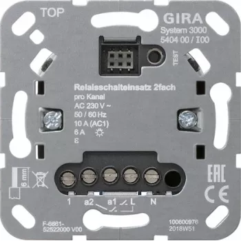 Gira Modulo relè 2 posti System 3000 540400