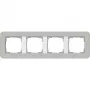 Gira Standard 55 Placca coprifilo 4 posti grigio/bianco puro 0214412