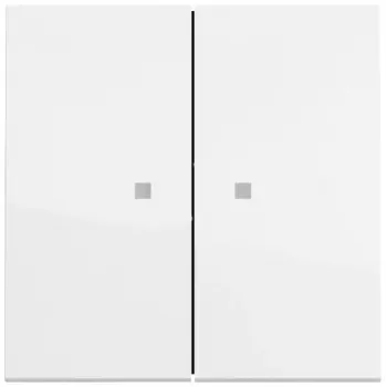 Gira System 55 Placca interruttore a bilanciere, 2 posti, bianco puro lucido (RAL 9010) 363170
